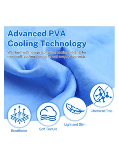SYOSI Summer Cooling Vest, PVA Water Activated Evaporative Ice Cool Cold Vest High Temperature Protective Clothes for Teens, Men and Women, Fishing, Cycling, Cool Vest Outdoor Sports Cool Vest  - Image 5