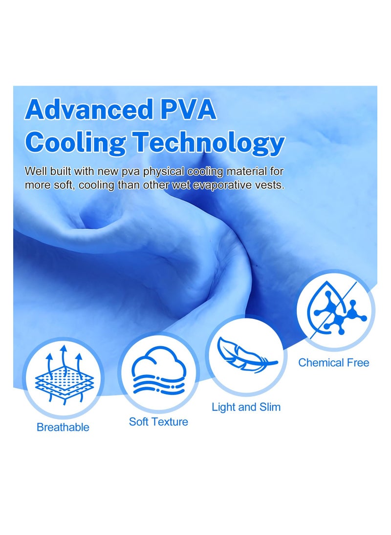 SYOSI Summer Cooling Vest, PVA Water Activated Evaporative Ice Cool Cold Vest High Temperature Protective Clothes for Teens, Men and Women, Fishing, Cycling, Cool Vest Outdoor Sports Cool Vest  - Image 5