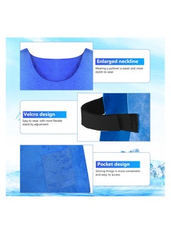 SYOSI Summer Cooling Vest, PVA Water Activated Evaporative Ice Cool Cold Vest High Temperature Protective Clothes for Teens, Men and Women, Fishing, Cycling, Cool Vest Outdoor Sports Cool Vest  - Image 3