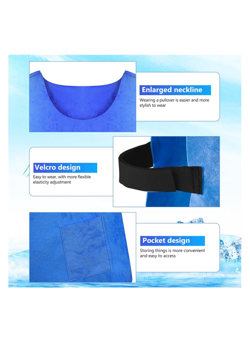 SYOSI Summer Cooling Vest, PVA Water Activated Evaporative Ice Cool Cold Vest High Temperature Protective Clothes for Teens, Men and Women, Fishing, Cycling, Cool Vest Outdoor Sports Cool Vest  - Image 3