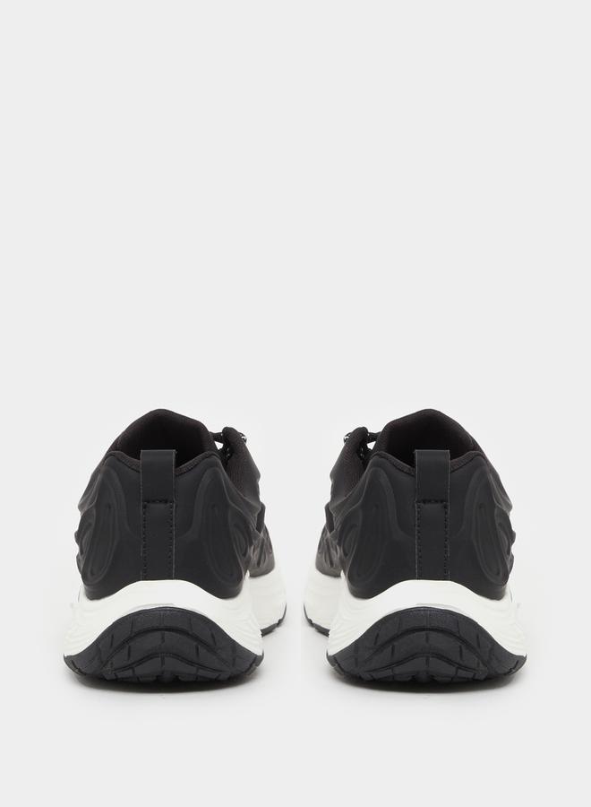 Styli Black Patterned Lace Sneakers  - Image 5