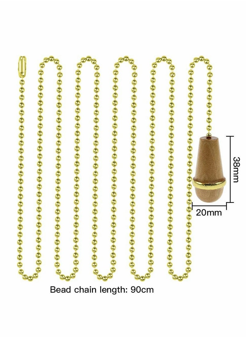 Excefore - Wooden Handle Pull Chains, 3 Pcs Light Pull Chain, Fan Pull Chain - Image 1