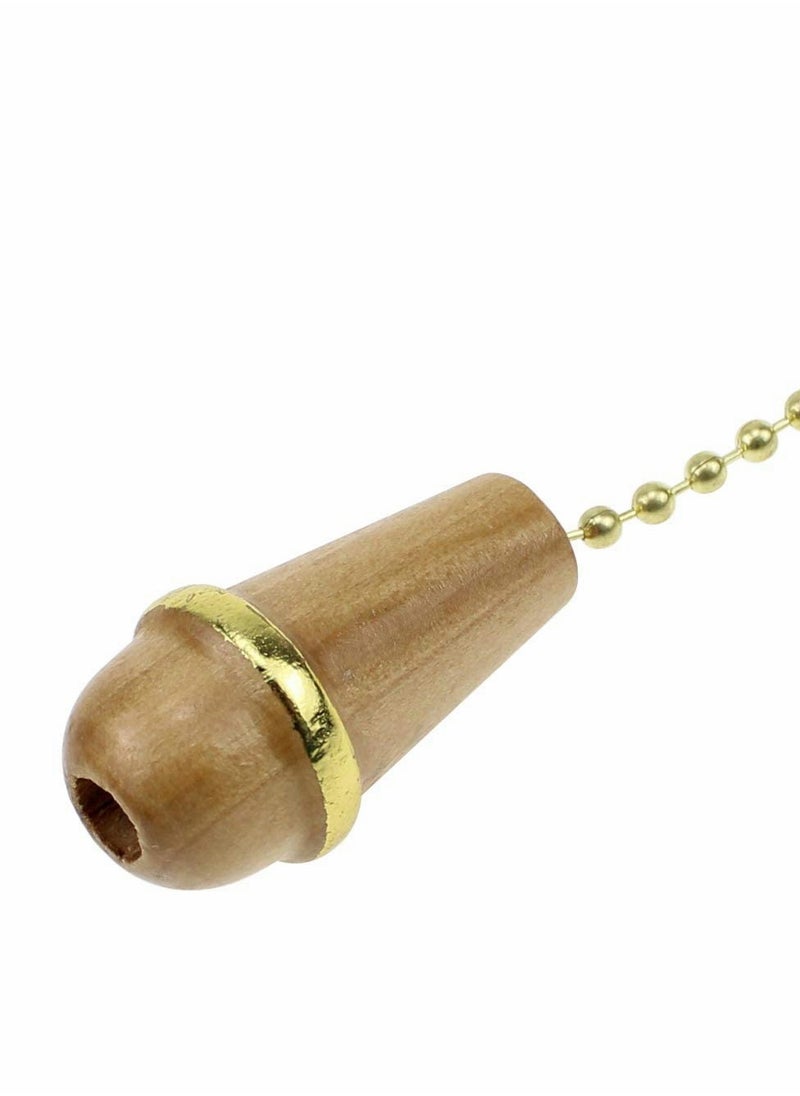 Excefore - Wooden Handle Pull Chains, 3 Pcs Light Pull Chain, Fan Pull Chain - Image 1