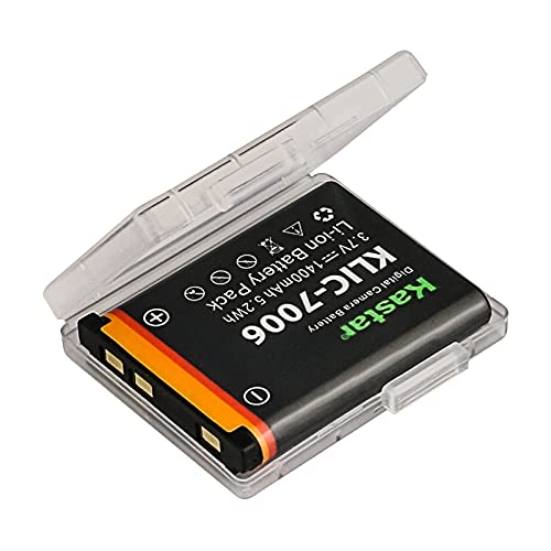 Kastar Battery x2 and Slim LCD Charger Replacement for Kodak KLIC-7006 EasyShare M22, M23, M200, M522, M530, M531, M532, M550, M552, M575, M577, M580, M583, M750, M873, M883, M5350, M5370, MD30, Mini - Image 2