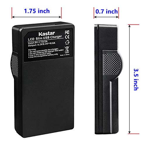 Kastar Battery x2 and Slim LCD Charger Replacement for Kodak KLIC-7006 EasyShare M22, M23, M200, M522, M530, M531, M532, M550, M552, M575, M577, M580, M583, M750, M873, M883, M5350, M5370, MD30, Mini - Image 4