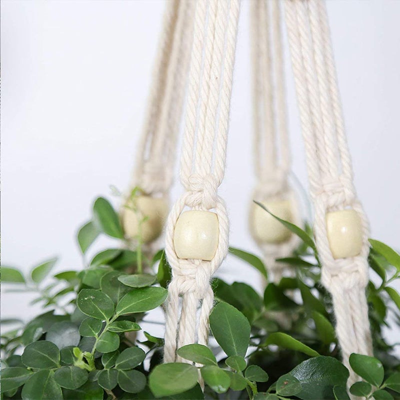 ELANE 2PCS 3-Tier 70" Macrame Plant Hangers Basket Plant Hanger Indoor Outdoor Hanging Plant Holder for Stand Flower Pots Decorations - Image 4