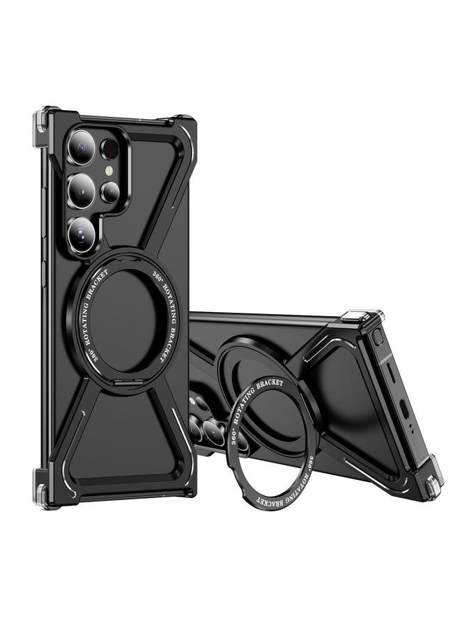 S-TOP Case For Samsung Galaxy S24 Ultra 5G Titanium Alloy MagSafe Magnetic Airbag Shockproof Phone Case - Image 1