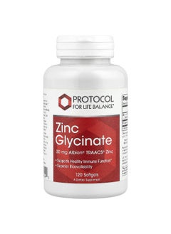 Protocol For Life Balance Protocol for Life Balance, Zinc Glycinate, 30 mg, 120 Softgels  - Image 1
