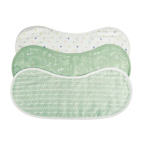 haus & kinder Cottage Core Muslin Burp Cloths - Pack of 3 | Multicolor, 56x25 Cm – Soft, Absorbent & Breathable Cotton Towels for Babies 0–12 Months | Quick-Dry, Skin-Friendly & Stylish Essentials - Image 1