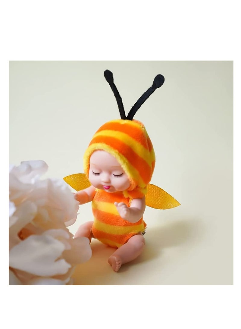 SYOSI Mini Sleeping Rebirth Dolls, Miniature Reborn Doll Toys, Real Mini Reborn Doll, Lifelike Baby Doll for Baby Kids Girls Birthday Gift, Ideal Gift, Made of Safe and Non-Toxic Material (6 Pcs) - Image 5