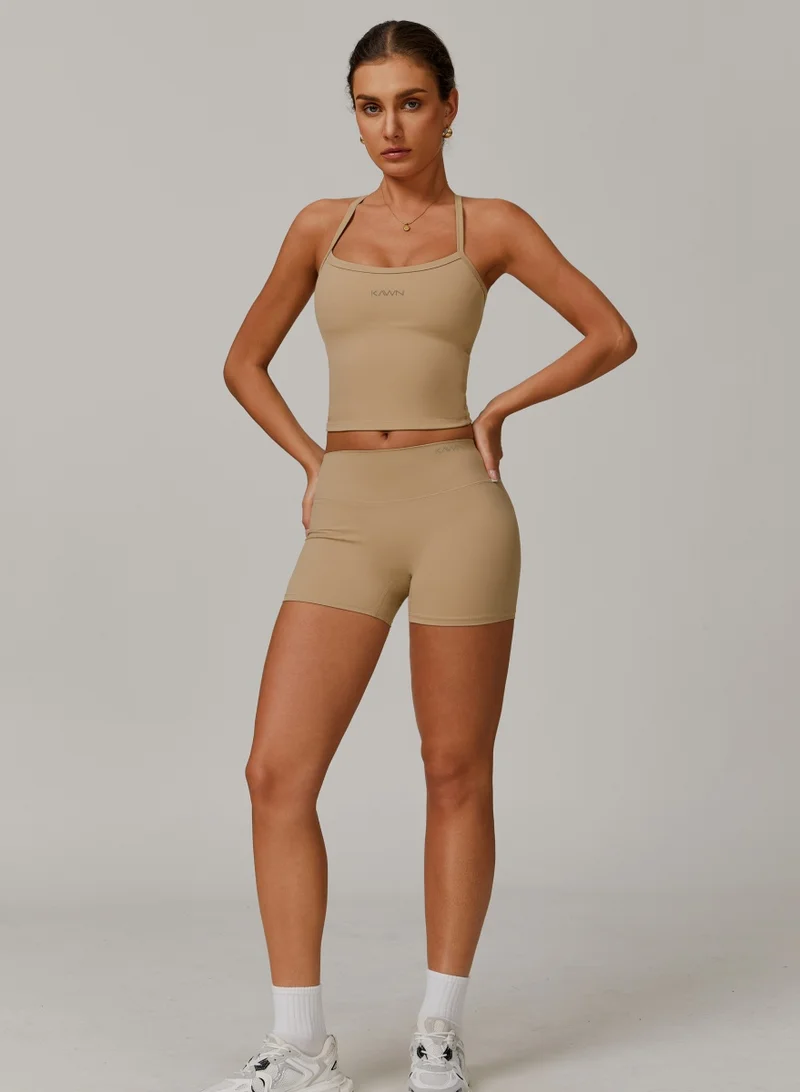 كون.يوغا شورت رياضي نسائي بخصر متوسط لليوجا وتمارين اللياقة البدنية