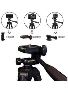 Generic Extendable Travel Video Tripod Stand for Phone and Camera with Bluetooth Remote Shutter and Phone Clip, Compatible with iPhone & Android Phone  - Image 5