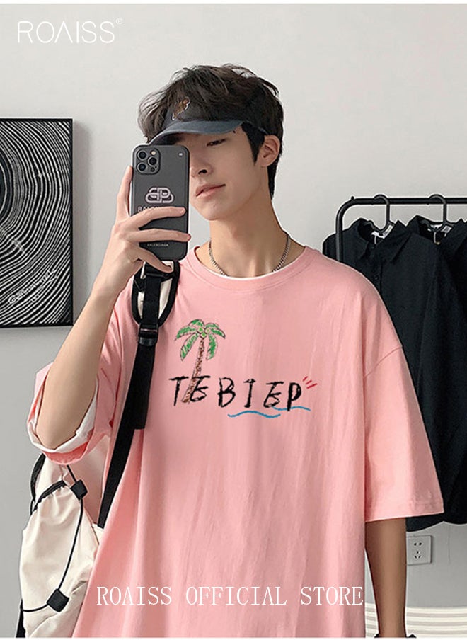 Men's Fashion Round Neck Printed T-Shirt Men's Loose T-Shirt Basic Bottom Short Sleeves Men's Soft Skin-Friendly Moisture Absorbent Breathable Half Sleeves - pzsku/ZBC48521739EF46DA3661Z/45/_/1704436720/4888542d-0b65-4e4e-afef-e6fcba4b4da7