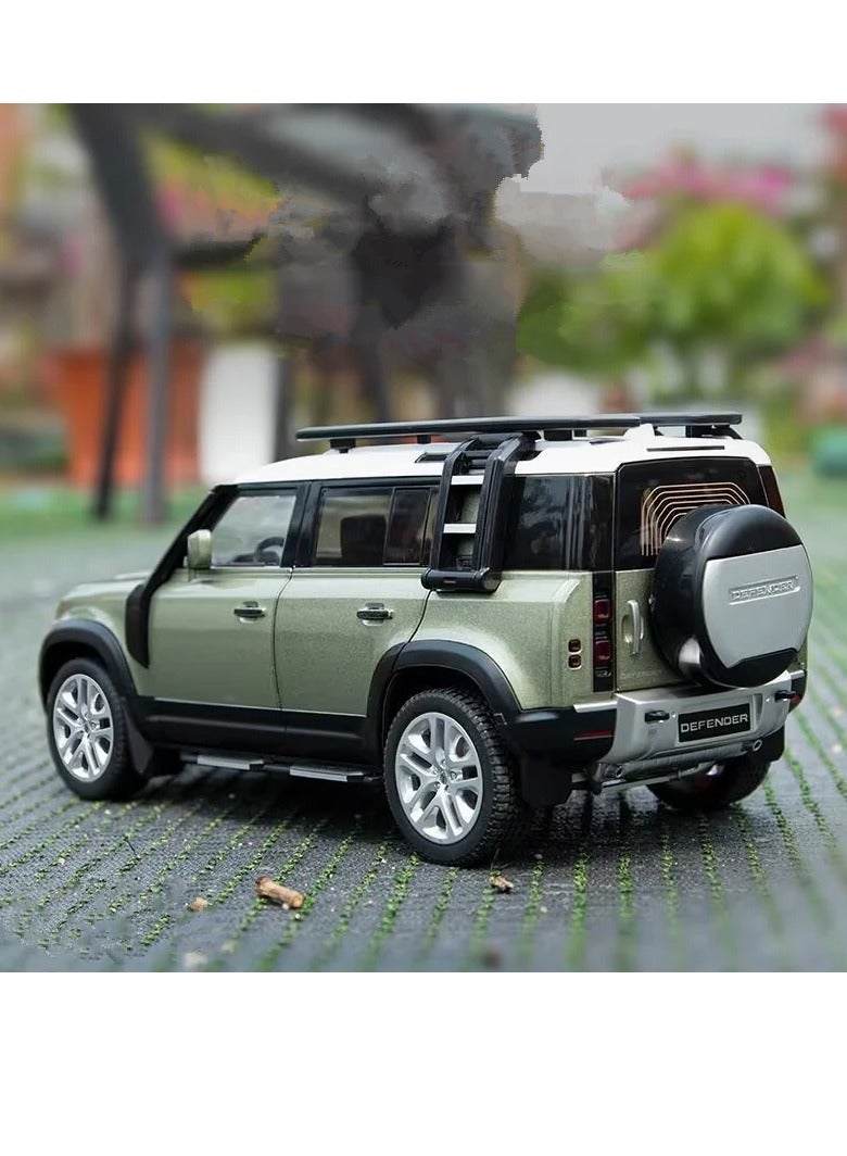 AROAQ Range Rover Defender Diecast Model, 1:18 Metal Alloy Car Model With Sound And Lights, Elegant Design Durable Model Vehicle Car, Simulation Kids Toy With Openable Doors For Kids Adults, (Green) - Image 4