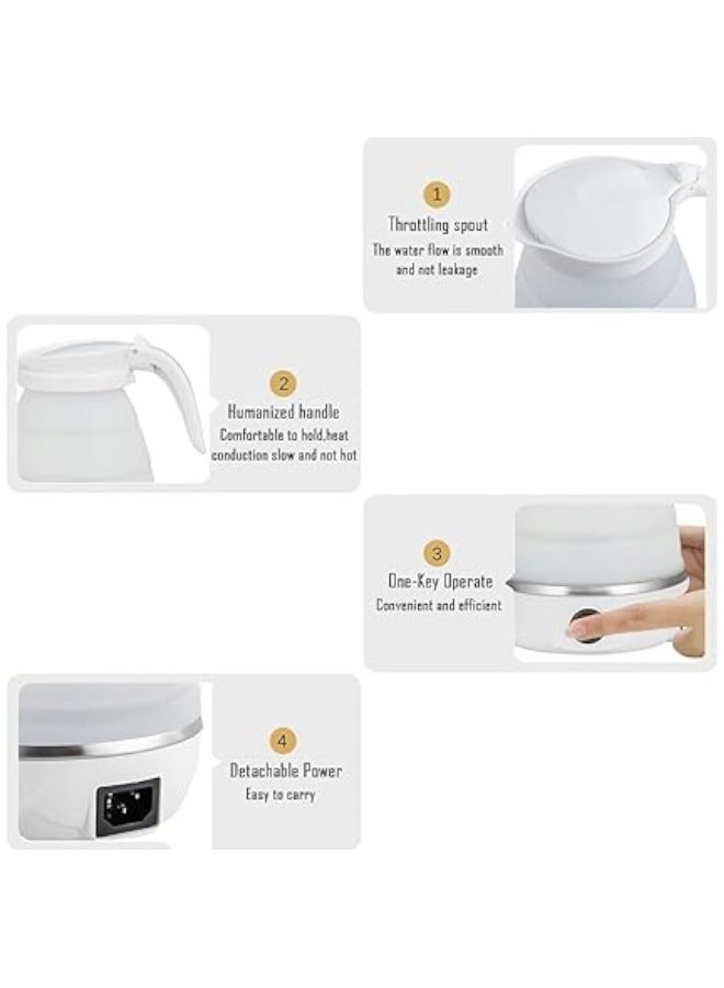 دينكس غلاية كهربائية قابلة للطي بسعة 600 مل، غلاية صغيرة محمولة للسفر في الهواء الطلق، غلاية كهربائية تلسكوبية - Image 4