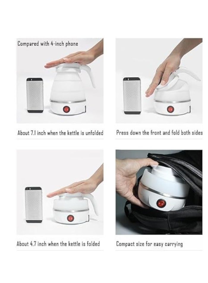 دينكس غلاية كهربائية قابلة للطي بسعة 600 مل، غلاية صغيرة محمولة للسفر في الهواء الطلق، غلاية كهربائية تلسكوبية - Image 1