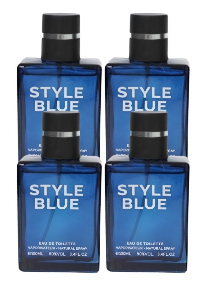 Style 4 Pieces Style Blue Perfume 100ML - Image 1