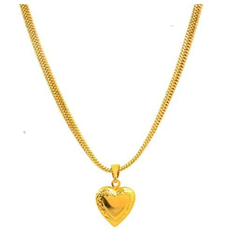 Handicraft Kottage 1gm 22Ct Gold Plated chain with Pendant | latest & Stylish Celebrity Inspired Chain/Necklace/Jewellery Set/Fashion jewellery for Men, Women Boys Girls - Image 1