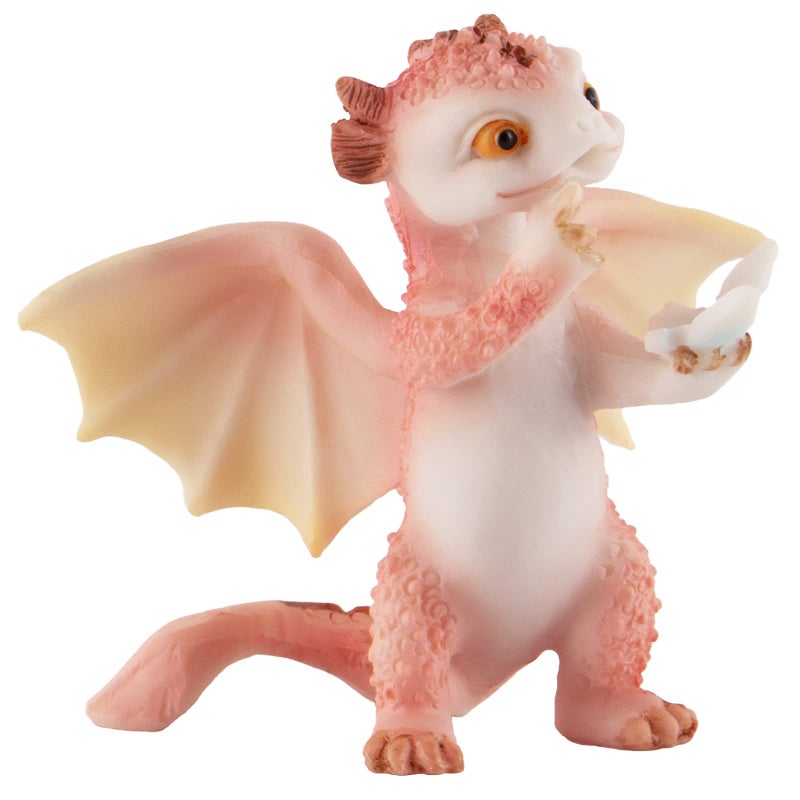 KEEPKAP Dragon Statue Mini Figurine, Resin Home Decor, Cute Ornaments, Lucky Animal Garden Statue for Micro Landscape (Butterfly and Dragon) - Image 1