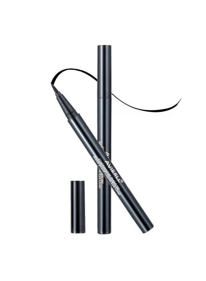 Avierll Waterproof Liquid Eyeliner 2Pens Black Eyeliner Long Lasting&Smudgeproof Makeup Liner Easy Liquid Pen 0.03 Fl. Oz (Black) - Image 5