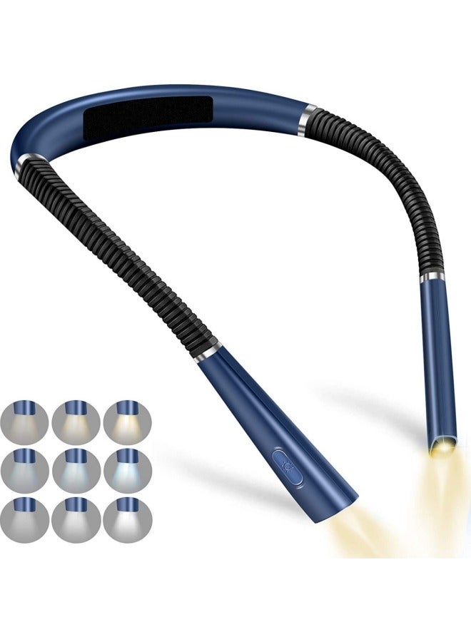 عام مصباح قراءة LED محدث للعنق، مصباح كتاب للقراءة في السرير، مؤقت 30 دقيقة، 3 ألوان و 3 درجات سطوع قابلة للتعديل، قابل للشحن ومدة استخدام طويلة، مثالي للقراءة والحياكة والإصلاحات. - Image 1