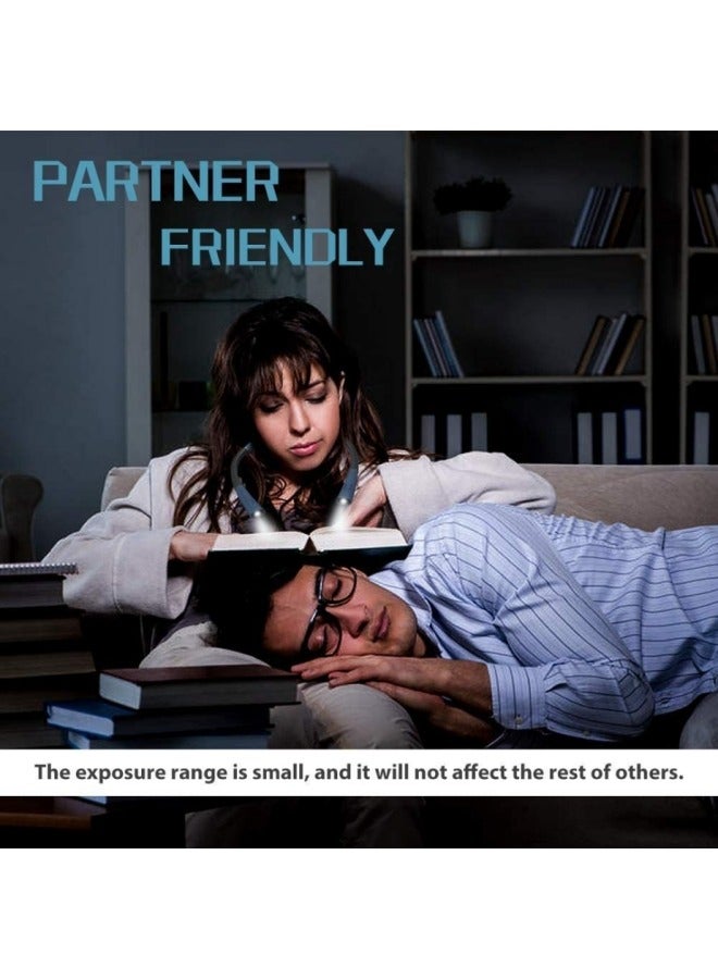 عام مصباح قراءة LED محدث للعنق، مصباح كتاب للقراءة في السرير، مؤقت 30 دقيقة، 3 ألوان و 3 درجات سطوع قابلة للتعديل، قابل للشحن ومدة استخدام طويلة، مثالي للقراءة والحياكة والإصلاحات. - Image 5