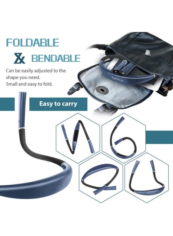 عام مصباح قراءة LED محدث للعنق، مصباح كتاب للقراءة في السرير، مؤقت 30 دقيقة، 3 ألوان و 3 درجات سطوع قابلة للتعديل، قابل للشحن ومدة استخدام طويلة، مثالي للقراءة والحياكة والإصلاحات. - Image 4