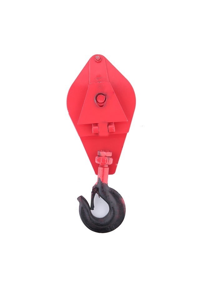 LAWAZIM Pulley Block with Hook - 5Ton - Heavy-Duty with Single Wheel Design, Safety Latch Hook, Anti-Rust Coating, and Smooth Operation - for Lifting, Hoisting, Workshops and Outdoor Rigging Tasks  - Image 4
