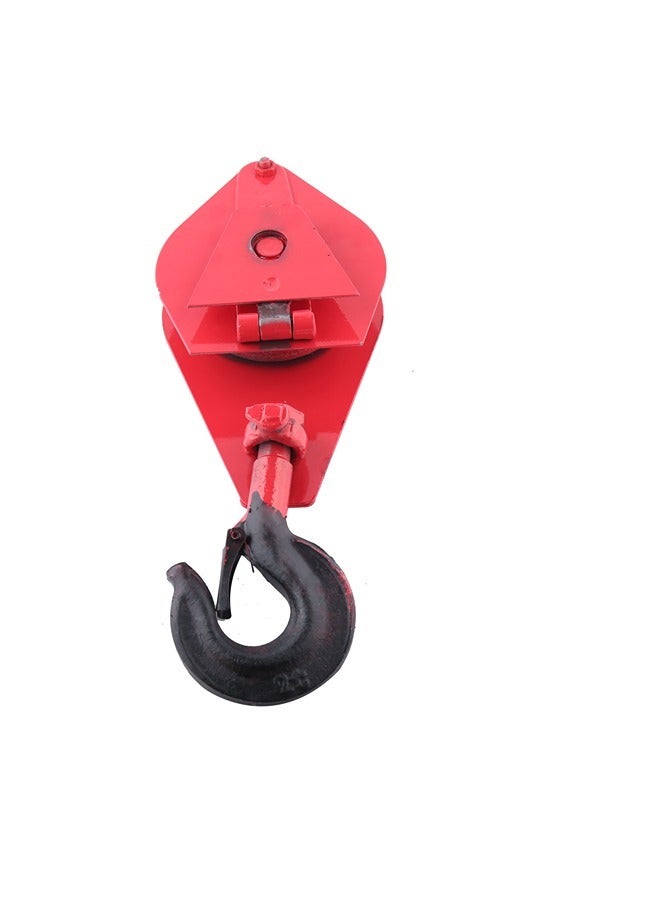 LAWAZIM Pulley Block with Hook - 5Ton - Heavy-Duty with Single Wheel Design, Safety Latch Hook, Anti-Rust Coating, and Smooth Operation - for Lifting, Hoisting, Workshops and Outdoor Rigging Tasks  - Image 2
