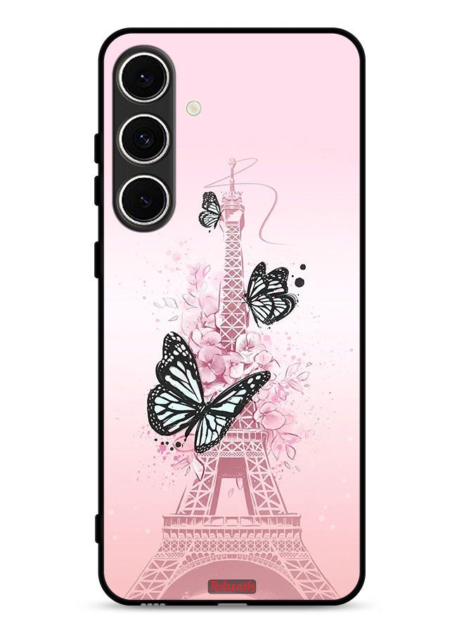 Tolwak Samsung Galaxy M56 5G Protective Case Cover Butterflies On Eiffel Tower - Image 1