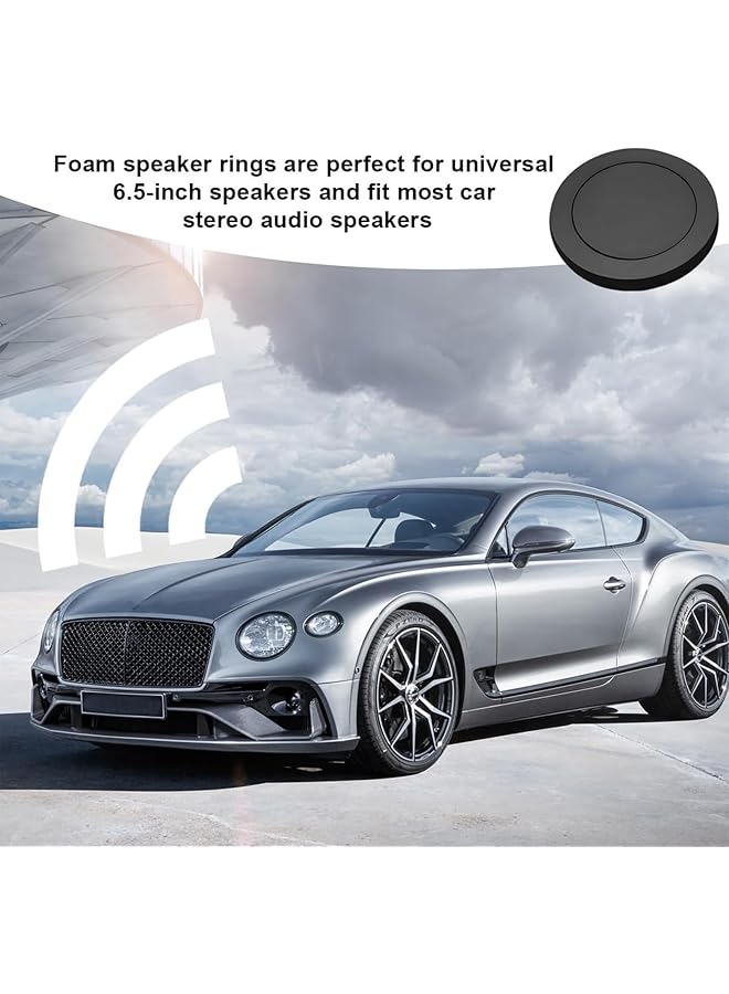 YARDHOBI 6.5" Foam Speaker Enhancer, 4Pcs Self Adhesive Speaker Fast Rings, Universal High Rebound Sponge Bass Blocker Kit For Car Door, Fits For 6" 6.5" Car Door  - Image 5