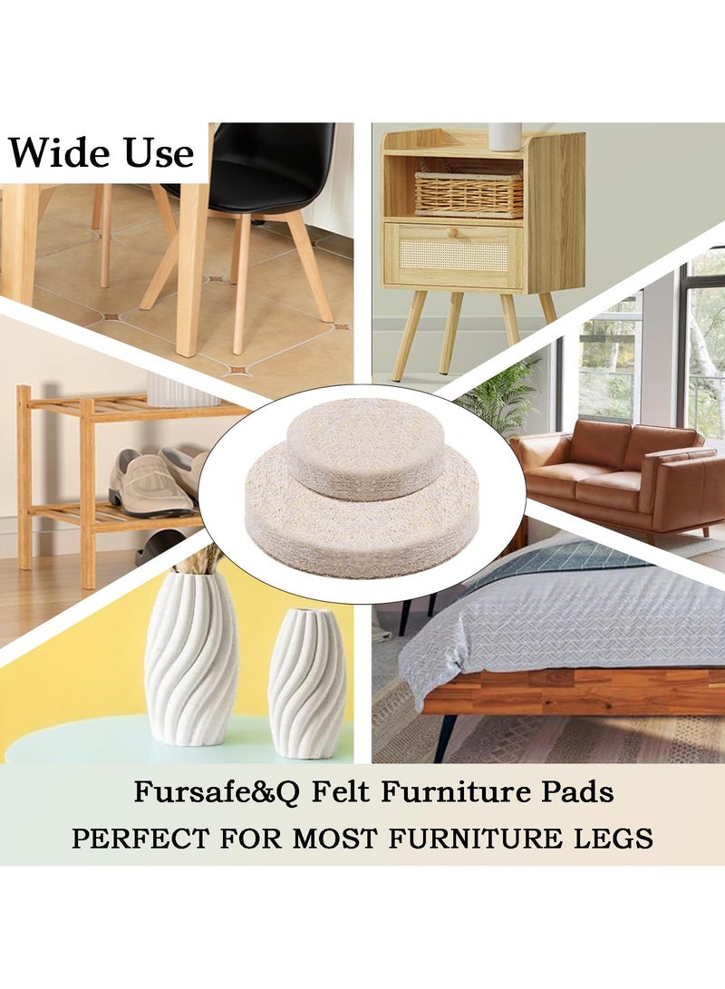 NajmStyle Felt Furniture Pads - Heavy Duty Self Adhesive Pads for Chair Legs, Protecting Hardwood Floors from Nicks, Dents and Scratches, 144 Pcs Round, Beige - Image 5