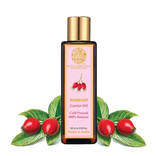 RYLLZ ESSENTIALS Rosehip Carrier Oil | For Hair care, Wrinkles, Fine Lines, Scars, Stretch Marks, Under Eyes, and Curly Hair | 100% Pure & Natural | cold-pressed & Extra Virgin Oil | 100ml - Image 3