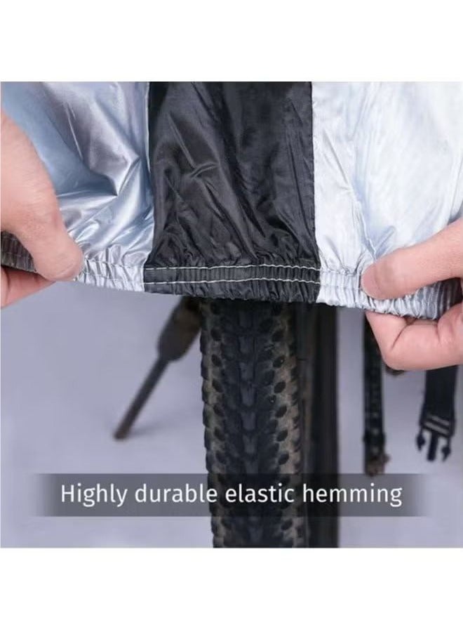 Generic Bicycle cover waterproof and dustproof outdoor indoor bicycle protector with keyhole (black)  - Image 5