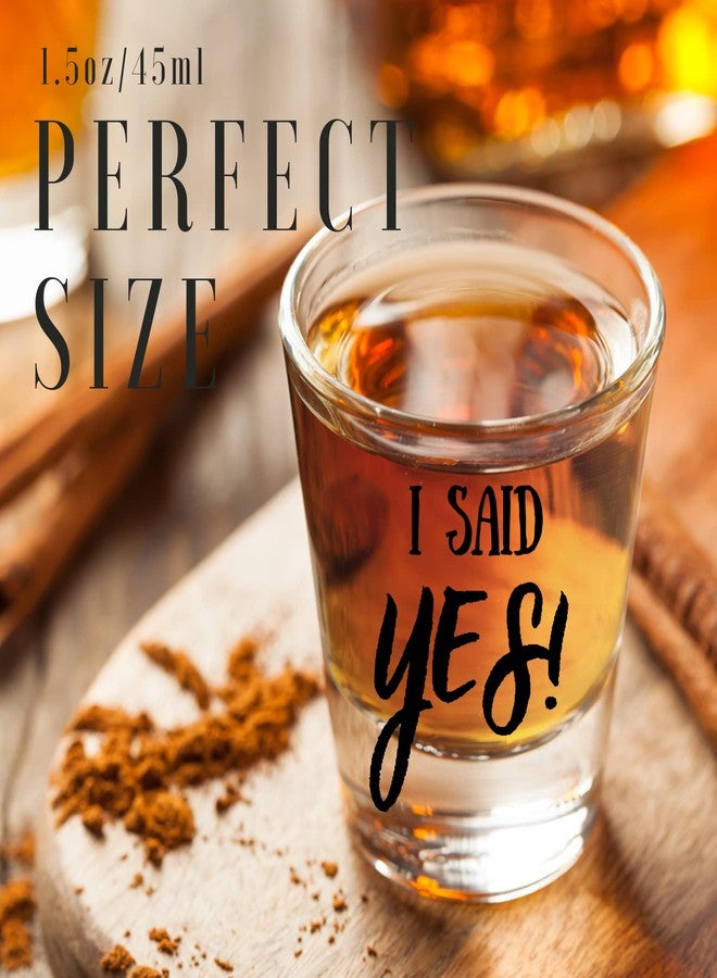 وان بتل هدايا خطوبة من ونبوتل للأزواج، هدايا فريدة للمخطوبين الجدد، طقم أكواب صغيرة، هدايا للخطيب والخطيبة المستقبليين، 45 مل (1.5 أونصة) - لقد شربت كأسًا، وقلت نعم - Image 3