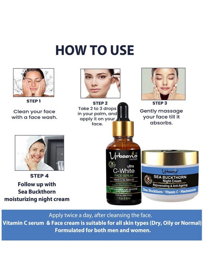 Sea Buckthorn Night Cream And 20% Vitamin C Face Serum With Niacinamide, Hyaluronic Acid (50Gm+30Ml) -Combo Pack - pzsku/ZBC48FC6AE13583764E2EZ/45/_/1735817014/f4978fed-b42f-42ee-b38a-e590a066b50b