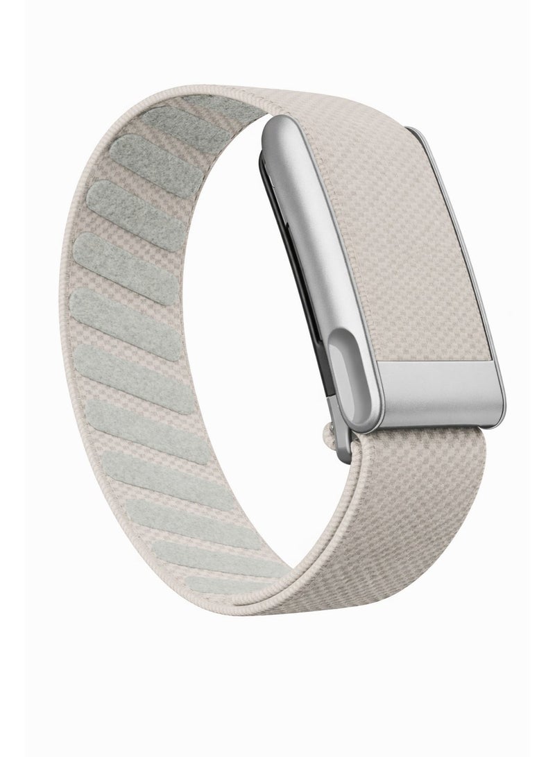 حزام سوار لـ WHOOP 5.0/MG، One، Peak، Life Devices – حزام فائق النعومة وقابل للتعديل وأنيق ومتوافق مع جهاز تخطيط القلب الكهربائي ومزود بموصل فضي على شكل حرف U - Image 1