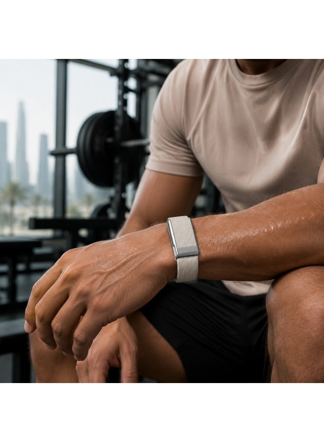Vortexia Compatible with WHOOP MG / One / Peak / Life Band, Soft Nylon Replacement Strap with Shiny Silver U-Shape Connector, Adjustable Wrist Band, Band Only, Not for WHOOP 4.0 - Image 4