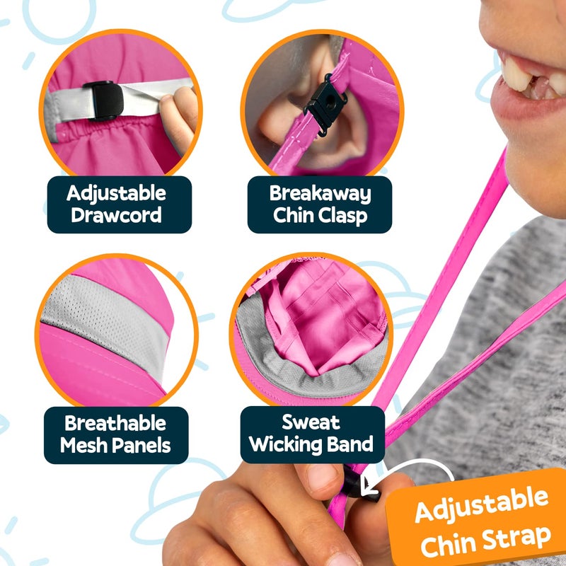 GearTOP Sun Hats for Kids UPF 50+ Kids Sun Hat with Neck Flap Swim Hat for Boys & Girls - Image 3