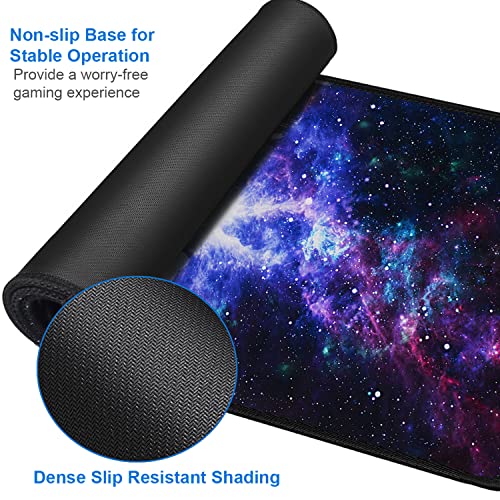 Naukay Large Mouse Pad, 31.5x15.7 inch Large Gaming Extended Computer Keyboard Mouse Mat, Water Resist Non-Slip Mousepad Rubber Base Long XXL Desk Mouse Pad for Work & Gaming, Office & Home - Image 4