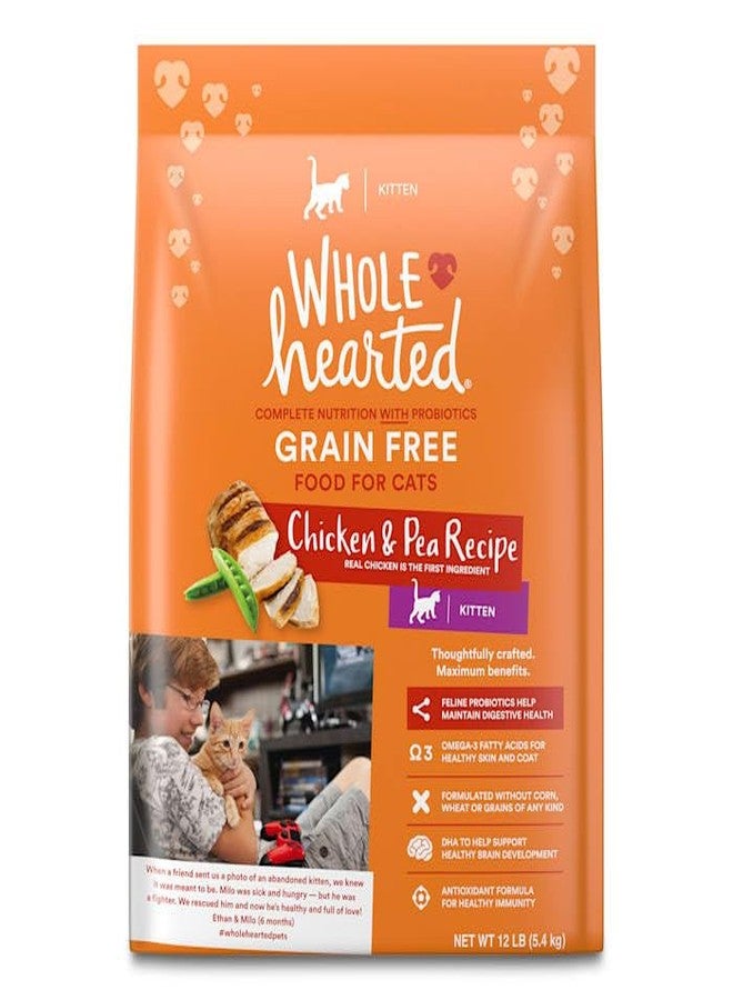 WholeHearted Grain-Free Chicken Recipe Dry Kitten Food 12 lbs. - Image 1