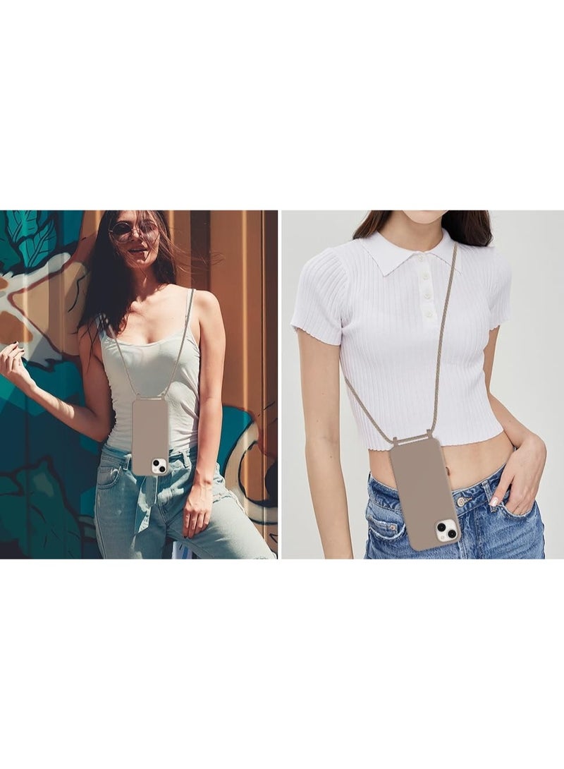 Case with Strap,Crossbody Phone Case with Adjustable Neck Shoulder Lanyard,Soft Silicone Shockproof Protective Phone Cover for iPhone 17 (Blue) - Image 4