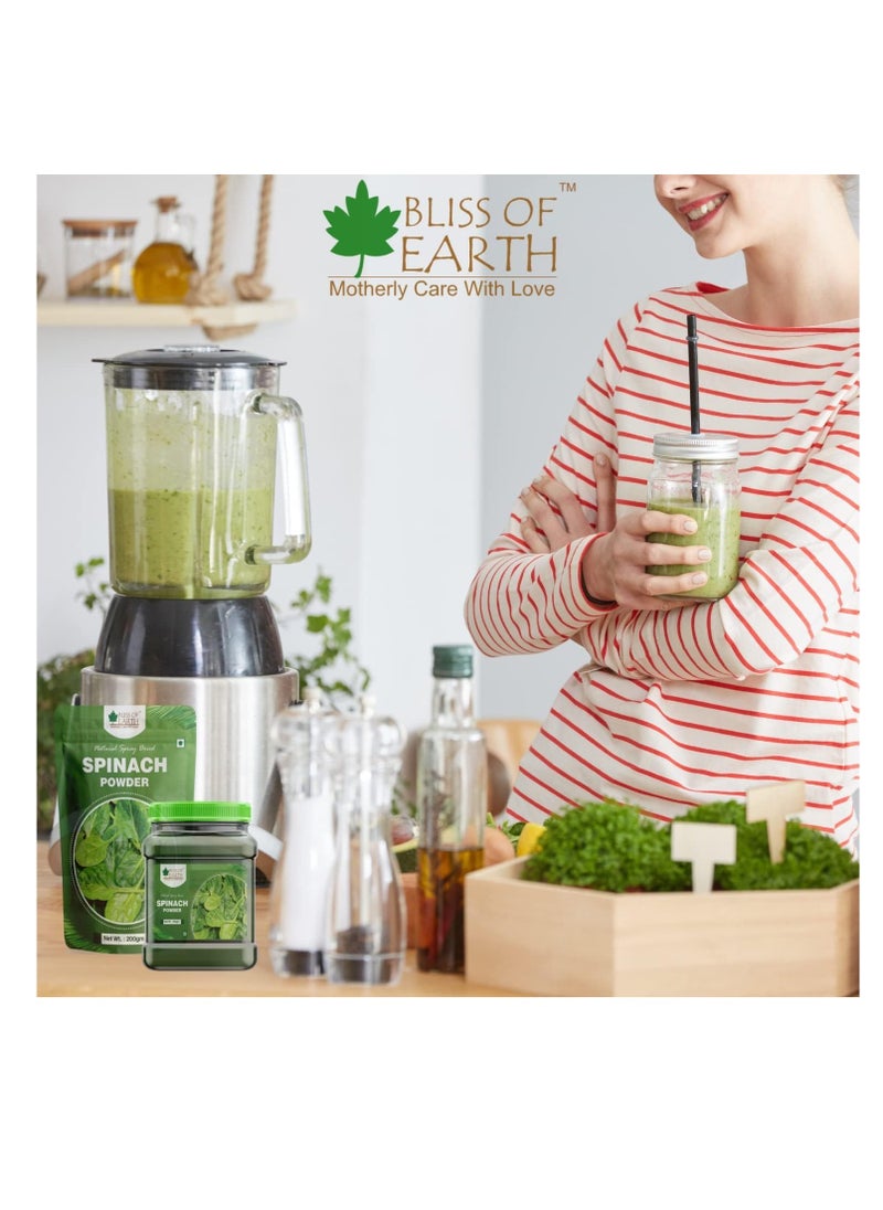 Bliss of Earth 500gm Spinach Powder Natural Spray Dried