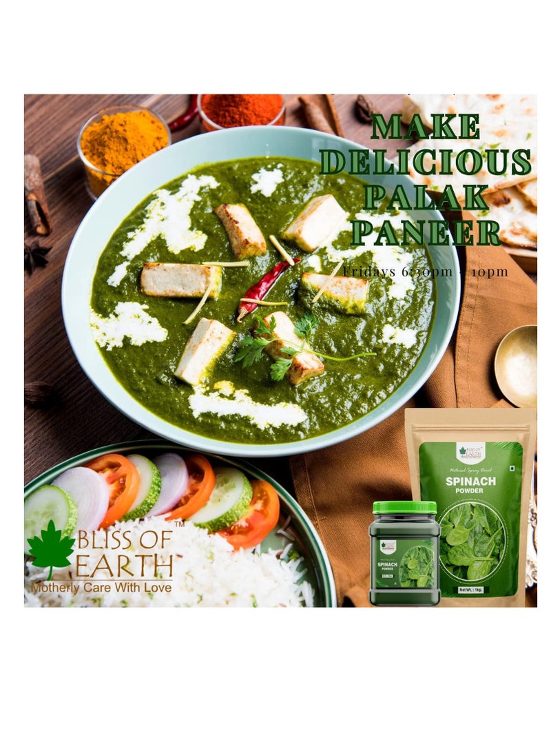 Bliss of Earth 500gm Spinach Powder Natural Spray Dried