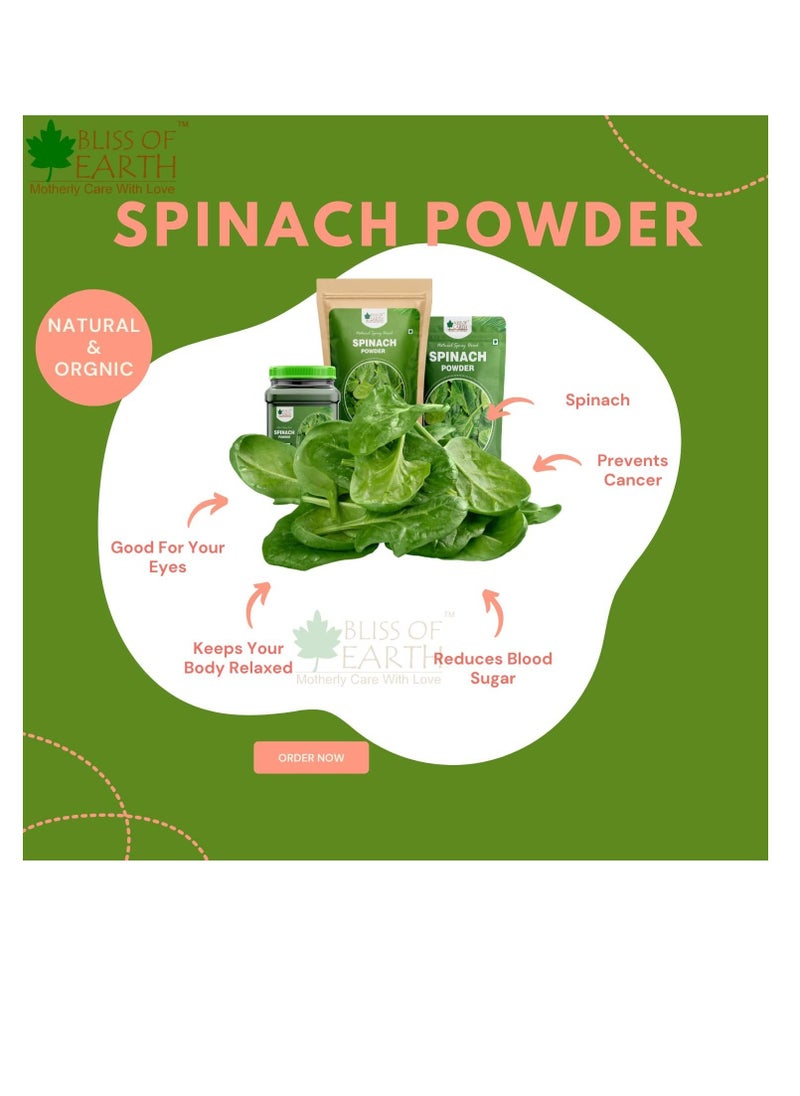 Bliss of Earth 500gm Spinach Powder Natural Spray Dried
