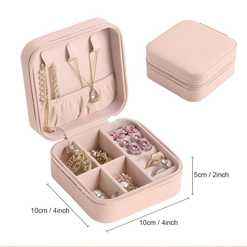 Two-piece gift set jewelry organizer - luxury small boxes for mom or friend - perfect for travel and occasions. (white) - Image 2