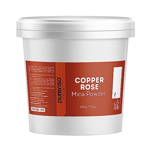 Purenso Select - Copper Rose Mica Powder, 10g I for Soap Making, Candle, Lip Gloss, Nails, Bath Bombs, Art Crafts, Resin - Image 1