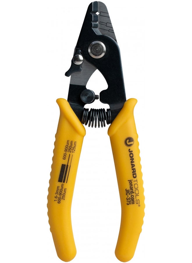 Jonard Tools Jonard Tools JIC-375 Three Hole Fiber Optic Stripper with TPR Handle, 6" Length, ne k  - Image 1