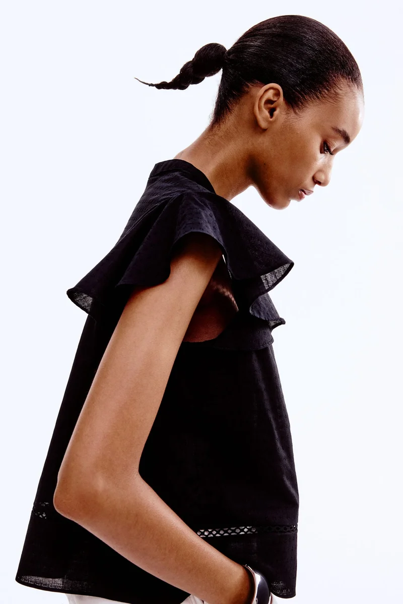 H&M Dobby-weave blouse