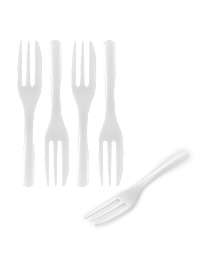 Restaurantware 4 Inch Cake Forks, 500 Knife-Edged Premium Pastry Forks - Disposable, Solid And Durable, PEarl White Plastic Sharp Edge Forks, For Parties, Bakeries, Catering Services, Gatherings - Image 2